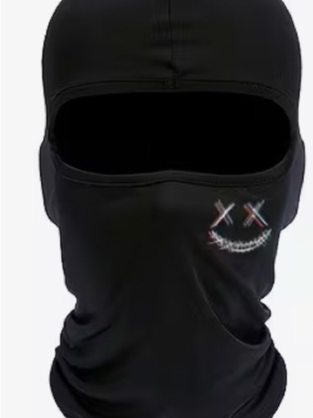 Kids Black Swim Balaclava Rashguard with Smiley Detail